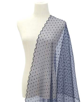 Anindya Scallop Selendang - Midnight Colour