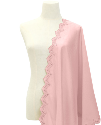 Thalita Embroidered Selendang - Dusty Pink Colour