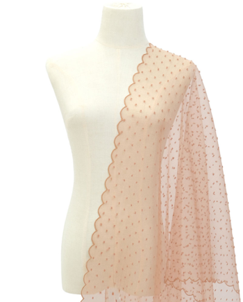 Anindya Scallop Selendang - Latte Colour
