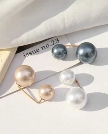 Double-headed Pearl Brooch 3pcs/set